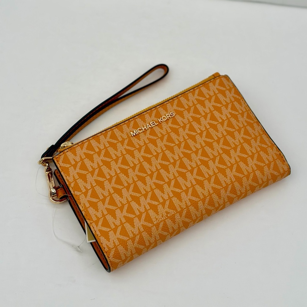 Michael Kors Double Zip Wallet Wristlet Honeycomb - Picture 11 of 12
